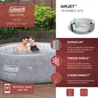 Bain à remous gonflable Bestway Coleman Sicily AirJet avec 4 sièges antidérapants SaluSpa