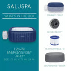Bain à remous gonflable Bestway Hawaii avec 4 sièges SaluSpa et 2 oreillers appuie-tête