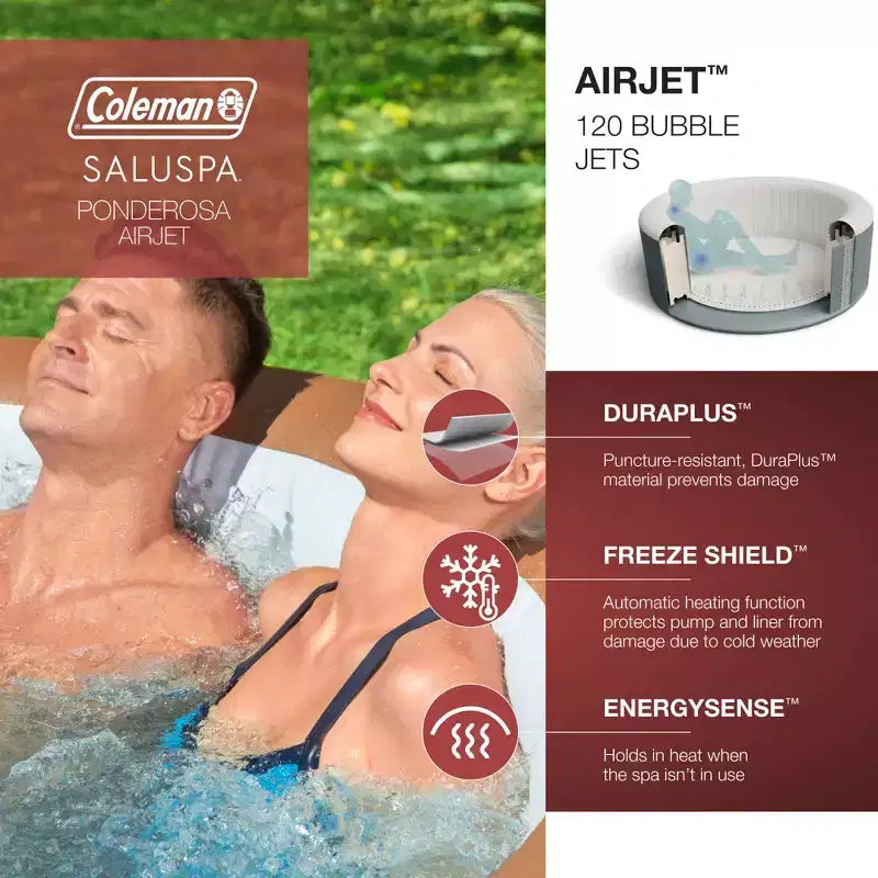 Spa gonflable Bestway Coleman Miami AirJet avec 4 sièges SaluSpa