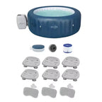 Bestway SaluSpa Milan Hot Tub w/Set of 6 Pool and Spa Seat and 3 Spa Pillows
