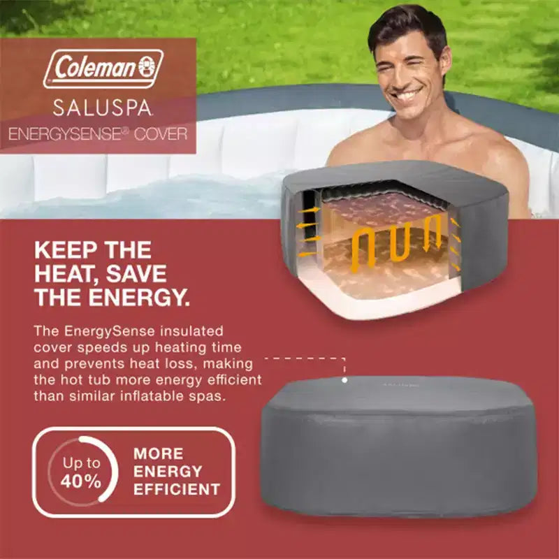 Spa gonflable Bestway Hawaii avec couvercle EnergySense et 6 sièges SaluSpa