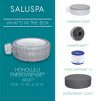 Bestway Coleman Honolulu AirJet Spa gonflable avec siège de spa SaluSpa (6 unités)