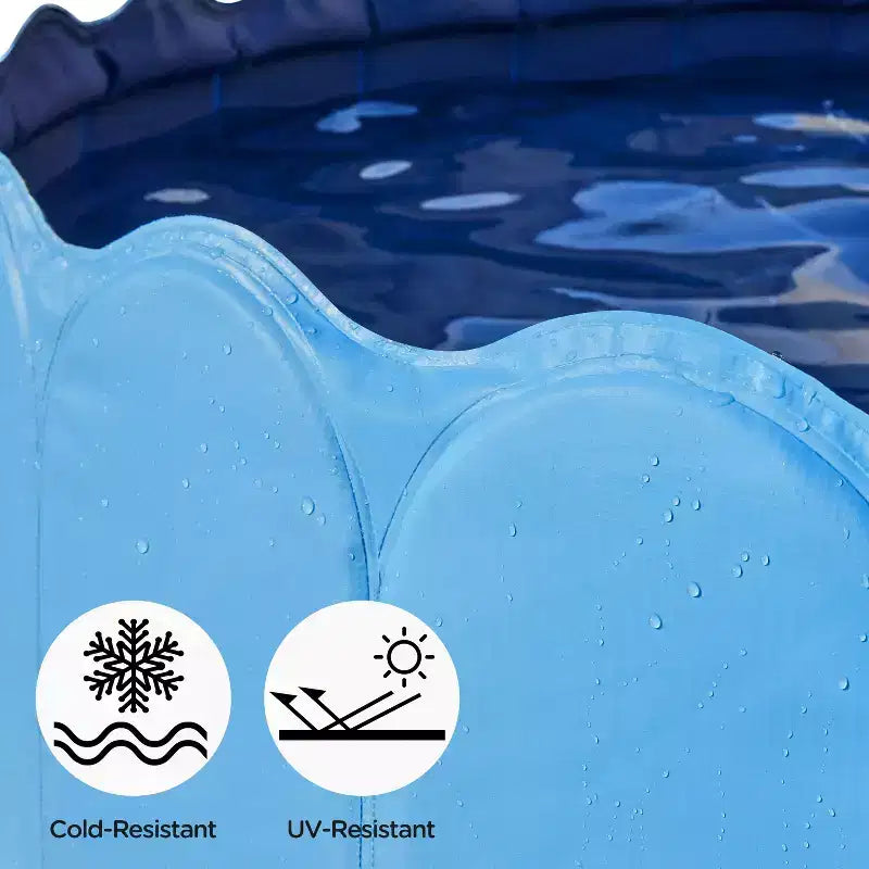 Piscine Pliable pour Chiens Yaheetech, Piscine pour Chiens avec Arroseur Bleu