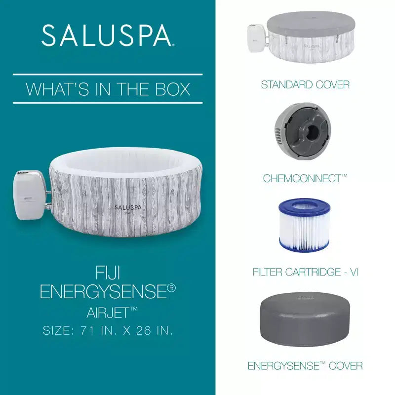 Spa Gonflable Bestway SaluSpa Fiji AirJet avec Couverture EnergySense