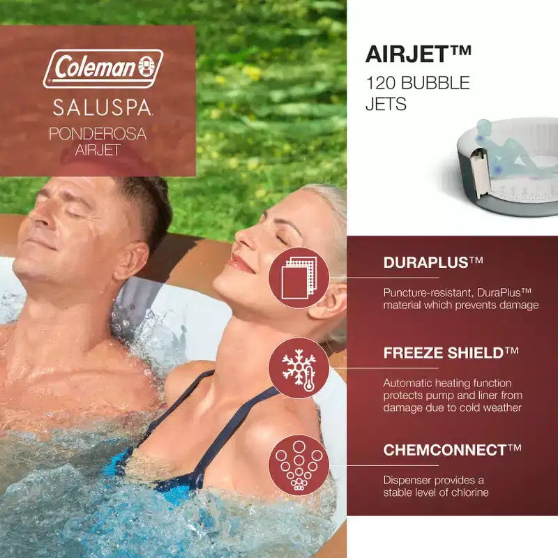 Spa gonflable Coleman SaluSpa Ponderosa + Siège réglable Bestway SaluSpa