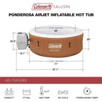 Spa gonflable Coleman SaluSpa Ponderosa + Siège réglable Bestway SaluSpa