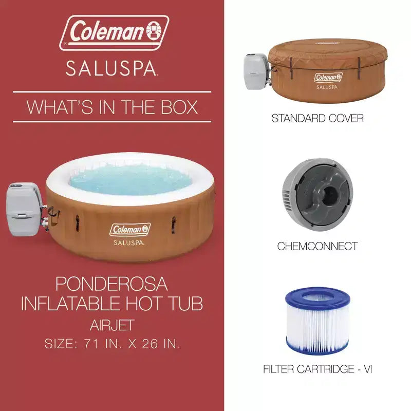 Spa Coleman SaluSpa Ponderosa avec 4 sièges et 4 oreillers Bestway SaluSpa