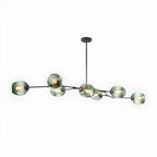 Grand lustre en verre Sputnik avec tiges de suspension pour usage intérieur