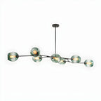 Grand lustre en verre Sputnik avec tiges de suspension pour usage intérieur