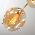 Grand lustre en verre Sputnik avec tiges de suspension pour usage intérieur