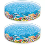 Intex SnapSet Kiddie 8 x 8 Foot Instant Swimming Pool, Deep Sea Blue (2 Pack)