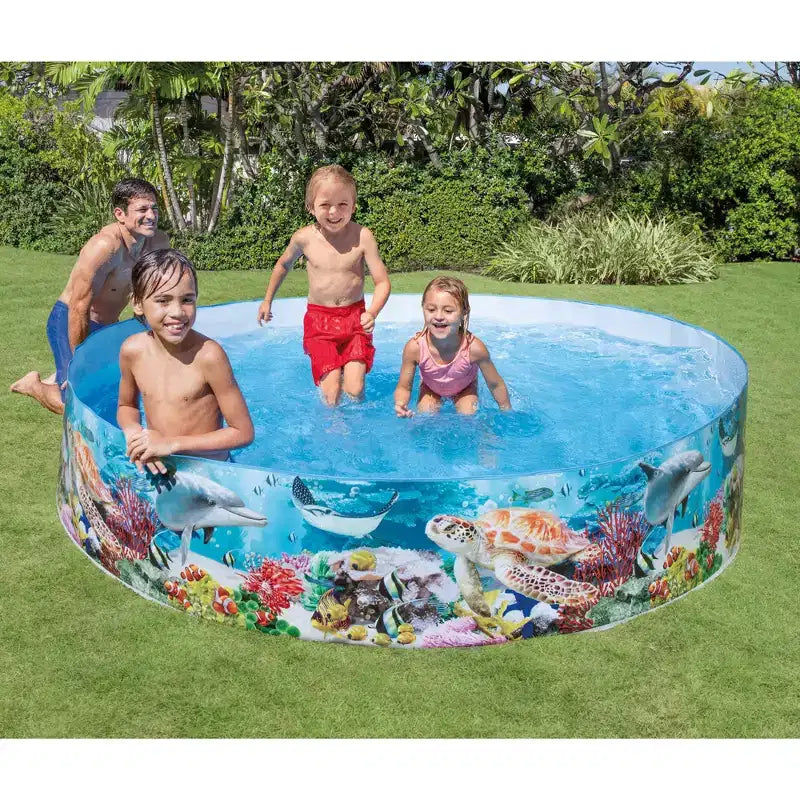 Piscine instantanée Intex SnapSet Kiddie de 2,4 x 2,4 m, bleu océan profond (Lot de 2)