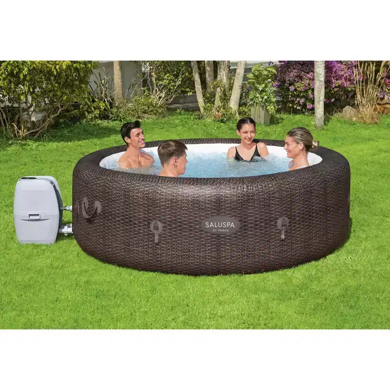 Bestway SaluSpa St Moritz Spa Gonflable 7 Personnes et Cartouche de Rechange pour Pompe de Filtration Coleman Type VI (Paquet de 12)