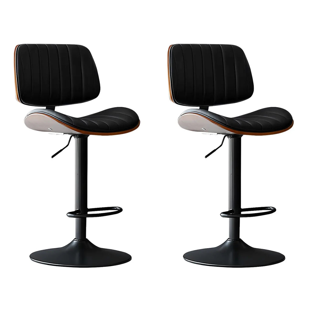 Tabourets de bar pivotants réglables modernes en similicuir