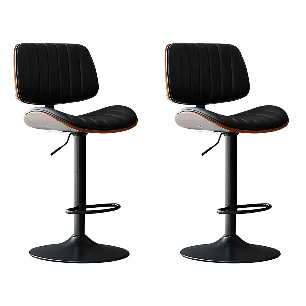 Tabourets de bar pivotants réglables modernes en similicuir