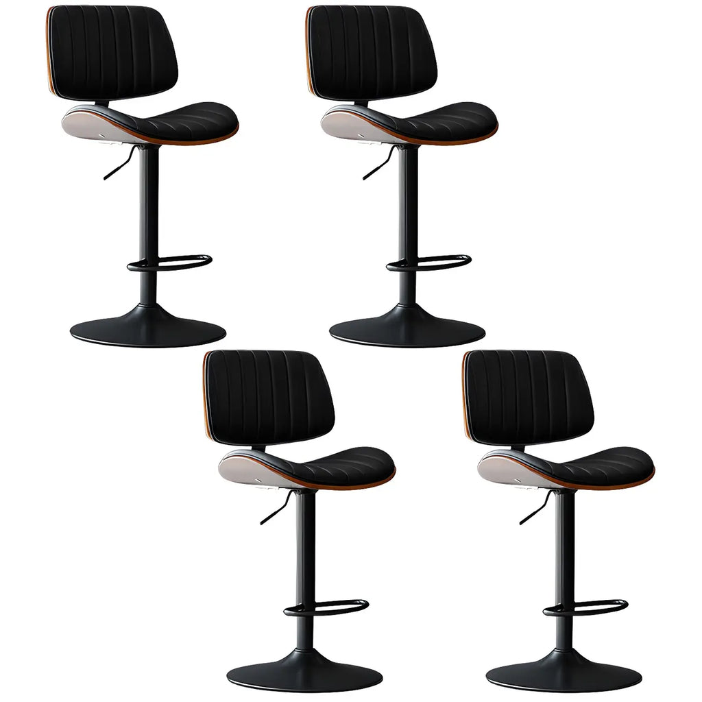 Tabourets de bar pivotants réglables modernes en similicuir