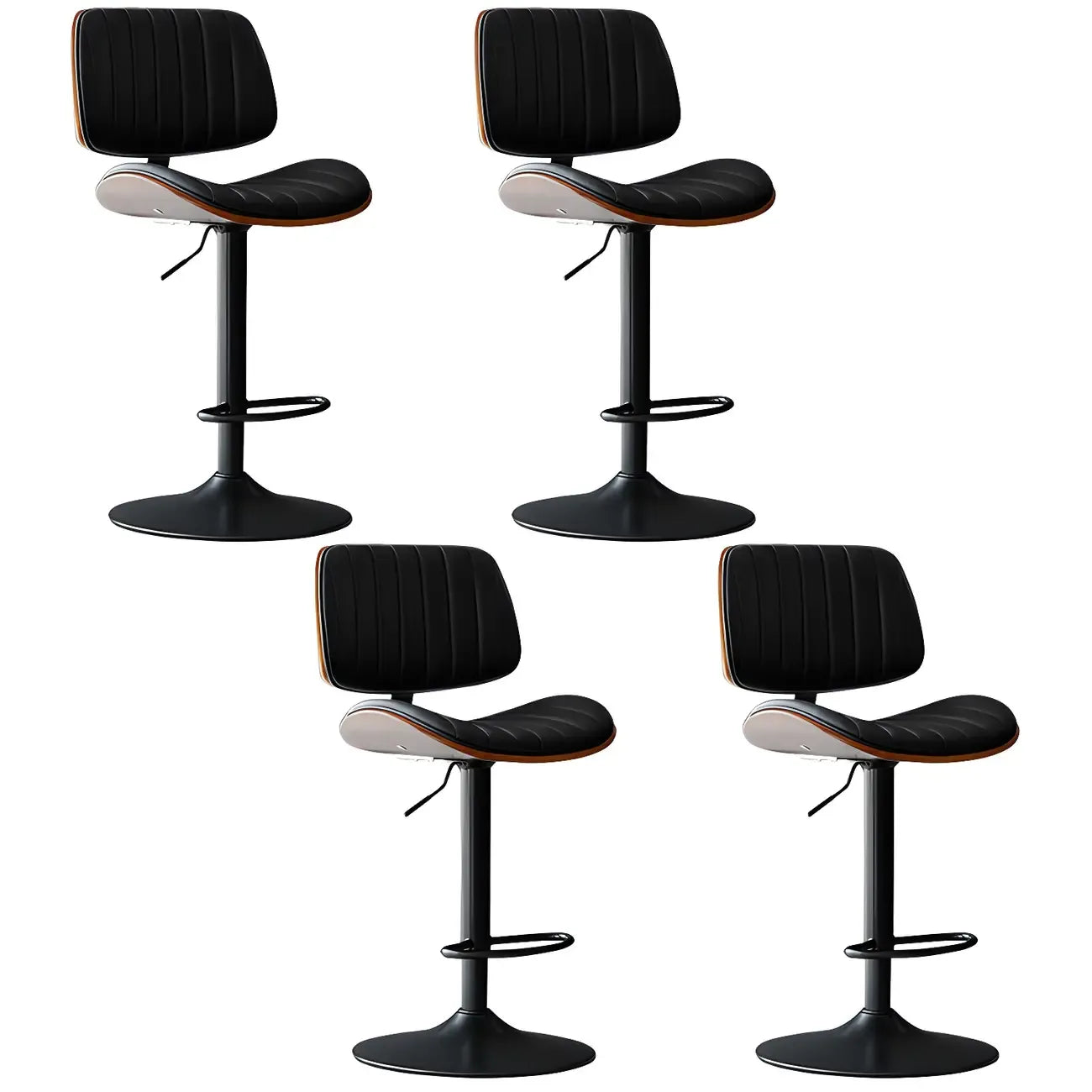 Tabourets de bar pivotants réglables modernes en similicuir