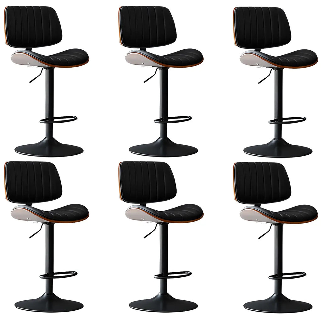 Tabourets de bar pivotants réglables modernes en similicuir