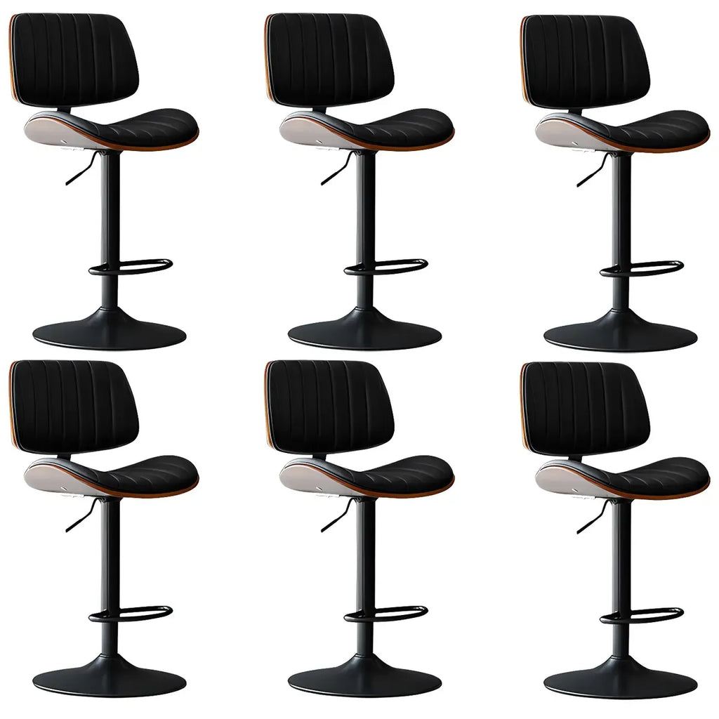 Tabourets de bar pivotants réglables modernes en similicuir