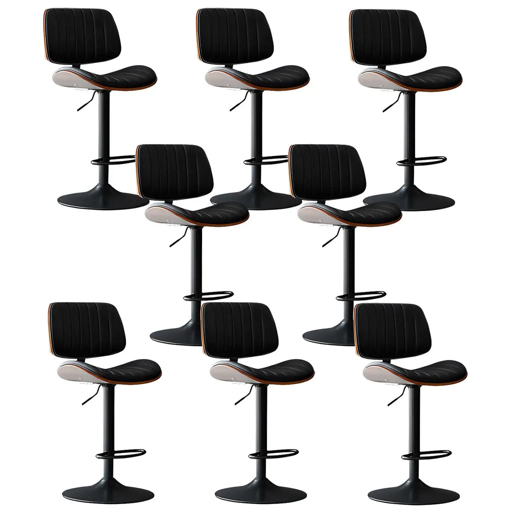 Tabourets de bar pivotants réglables modernes en similicuir
