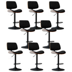 Tabourets de bar pivotants réglables modernes en similicuir