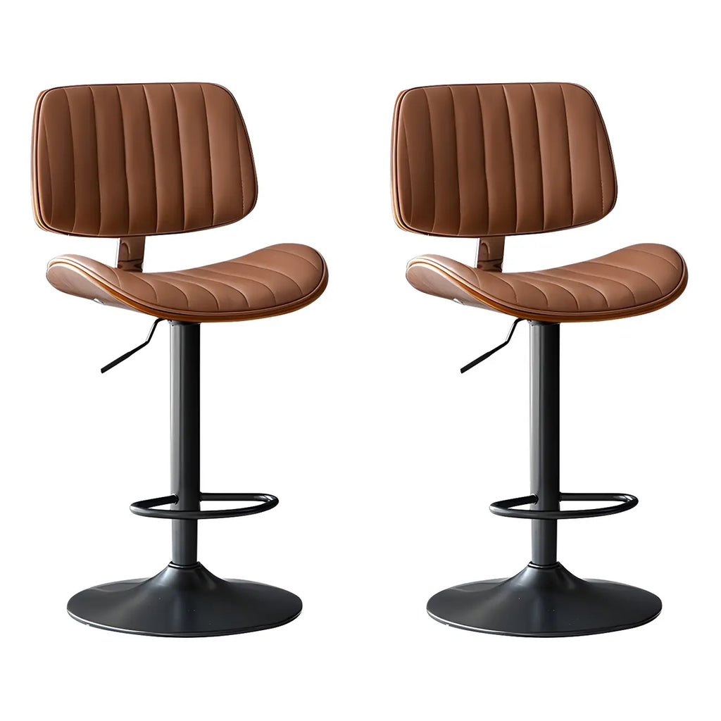 Tabourets de bar pivotants réglables modernes en similicuir