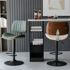 Tabourets de bar pivotants réglables modernes en similicuir
