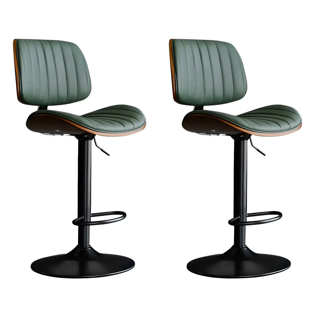 Tabourets de bar pivotants réglables modernes en similicuir