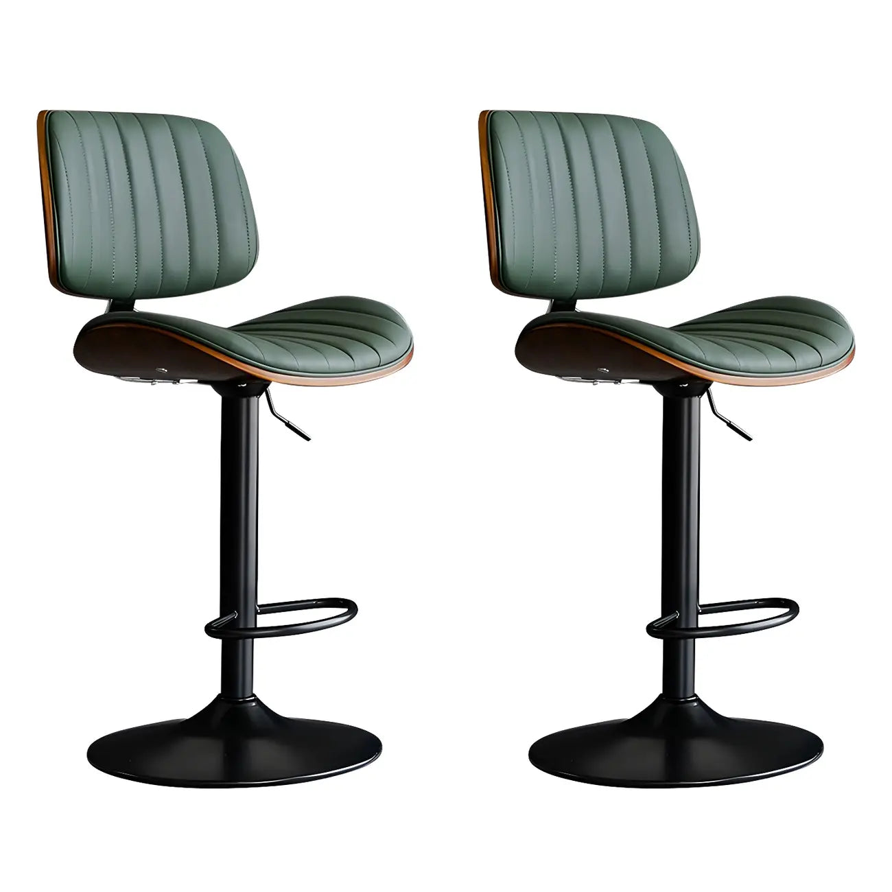 Tabourets de bar pivotants réglables modernes en similicuir