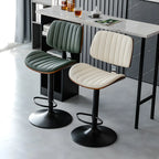 Tabourets de bar pivotants réglables modernes en similicuir