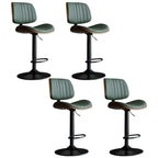 Tabourets de bar pivotants réglables modernes en similicuir