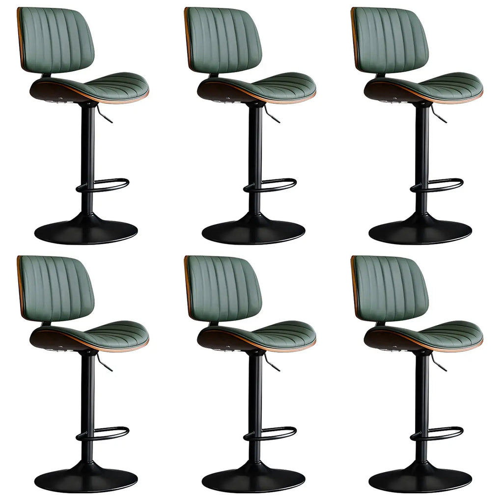 Tabourets de bar pivotants réglables modernes en similicuir
