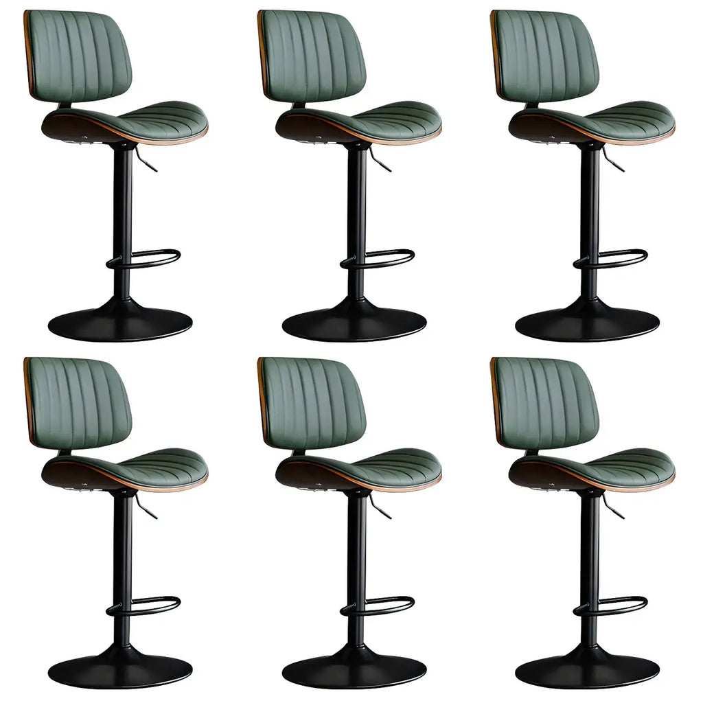 Tabourets de bar pivotants réglables modernes en similicuir