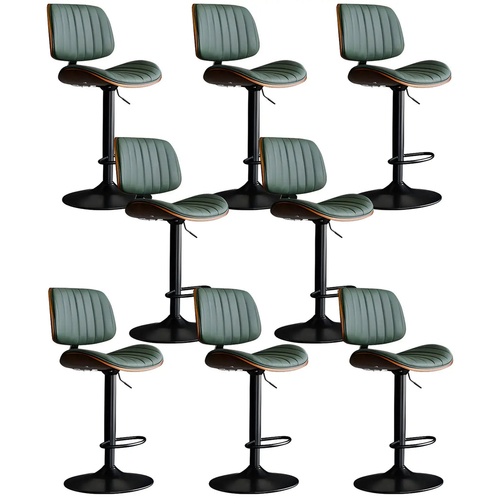 Tabourets de bar pivotants réglables modernes en similicuir