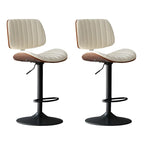 Tabourets de bar pivotants réglables modernes en similicuir