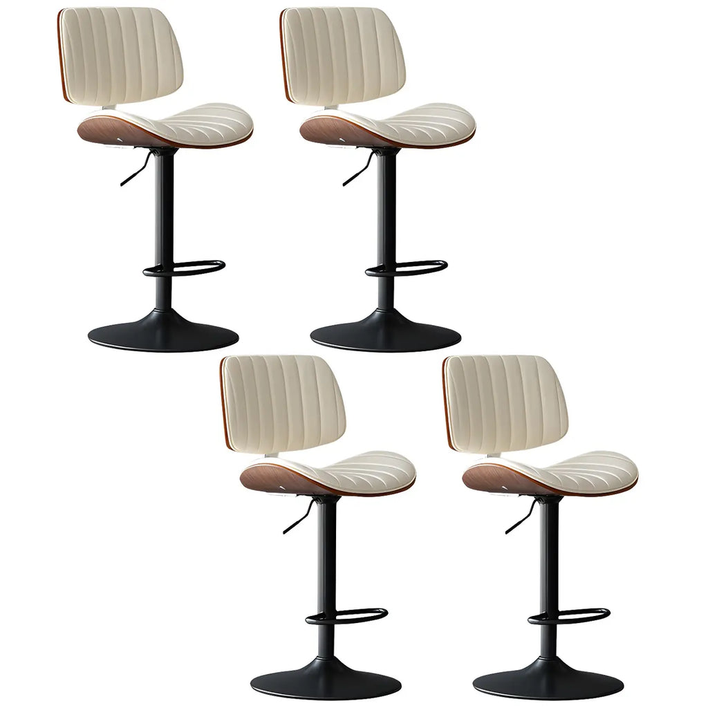 Tabourets de bar pivotants réglables modernes en similicuir