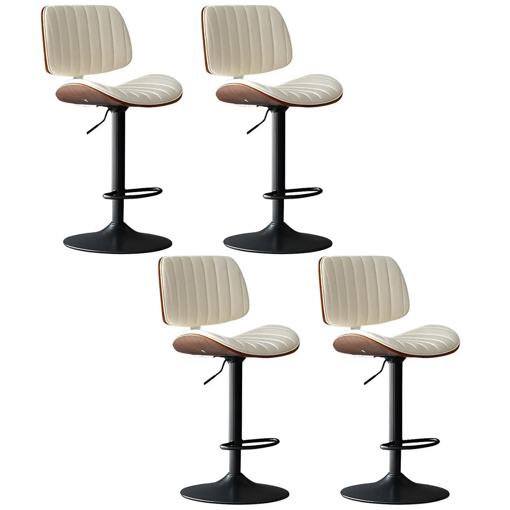 Tabourets de bar pivotants réglables modernes en similicuir