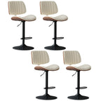Tabourets de bar pivotants réglables modernes en similicuir