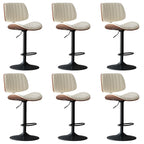 Tabourets de bar pivotants réglables modernes en similicuir