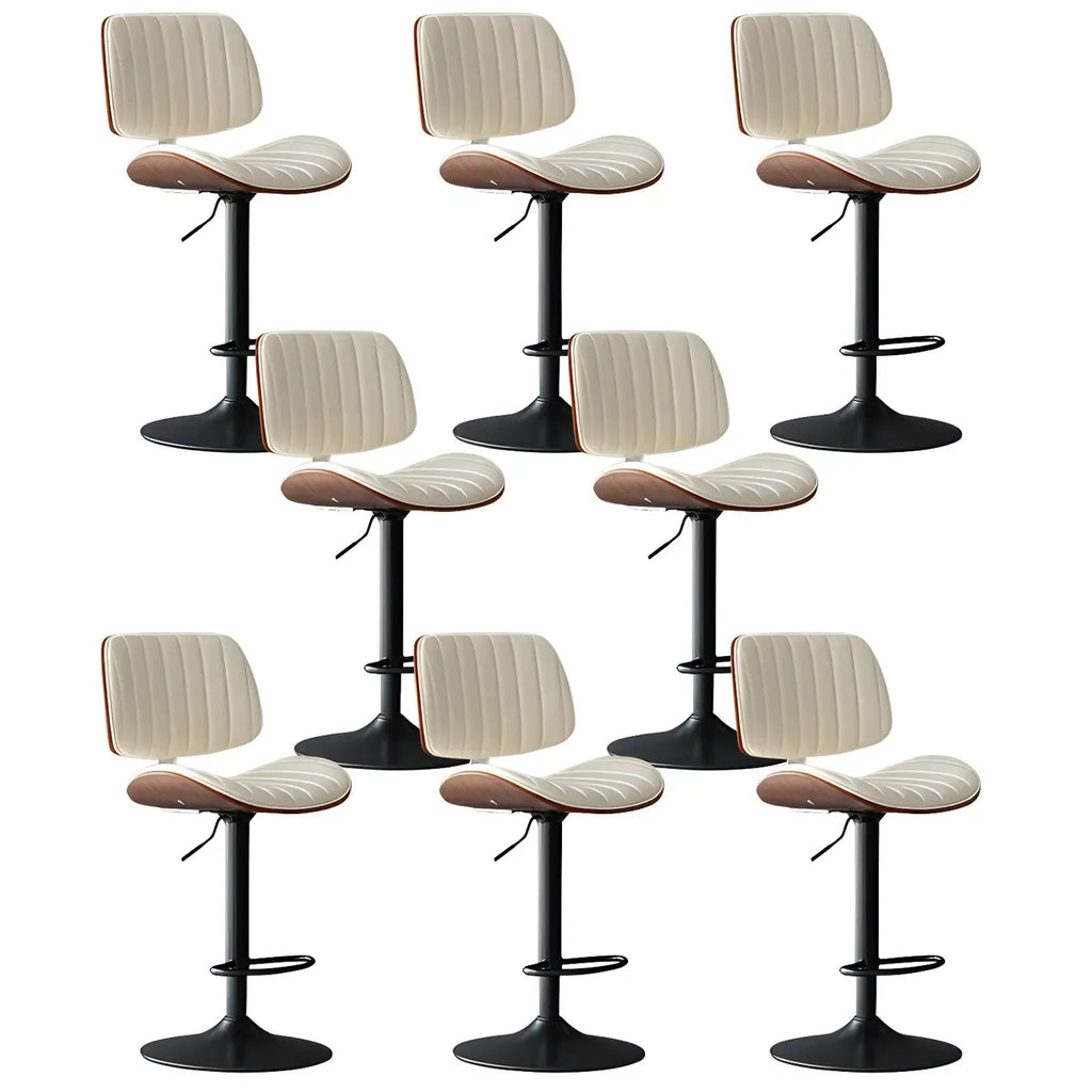 Tabourets de bar pivotants réglables modernes en similicuir