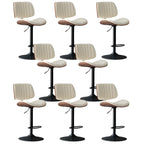 Tabourets de bar pivotants réglables modernes en similicuir