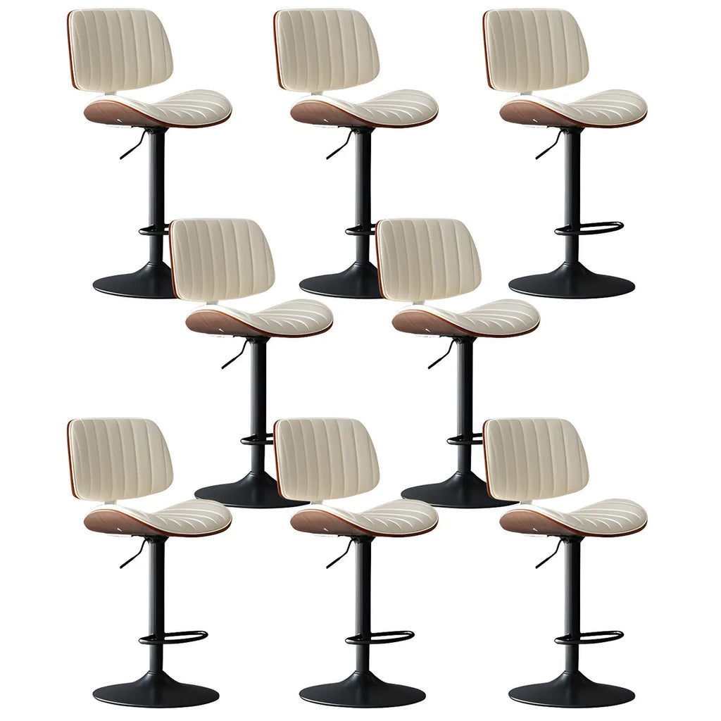 Tabourets de bar pivotants réglables modernes en similicuir