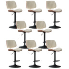 Tabourets de bar pivotants réglables modernes en similicuir