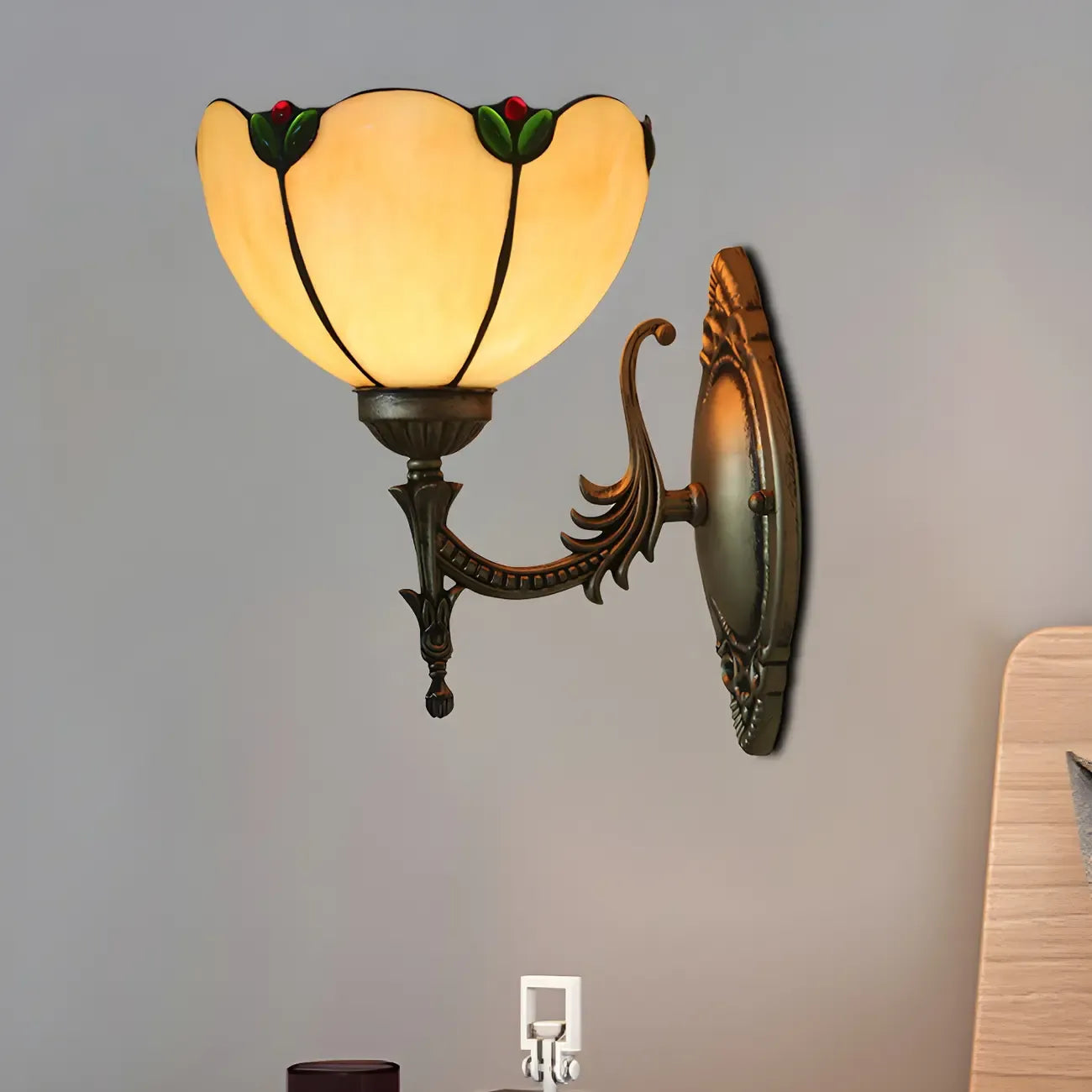 Lampada da parete vintage in bronzo da 5 a 9 pollici per illuminazione camera da letto