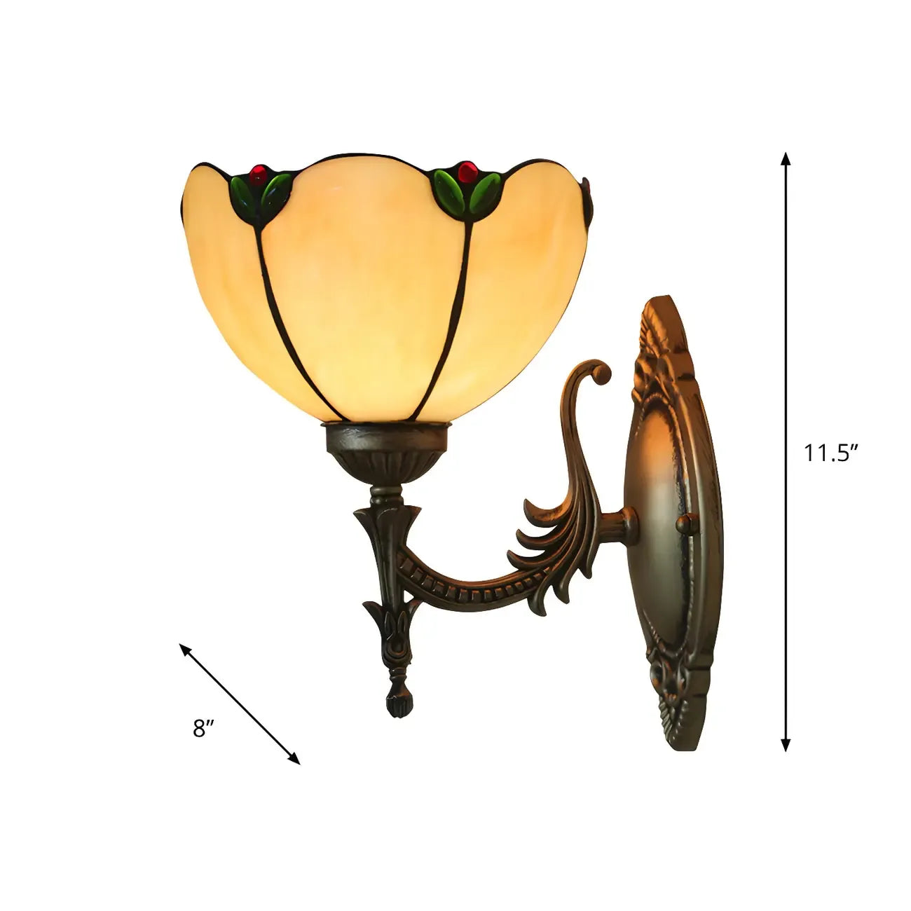 Lampada da parete vintage in bronzo da 5 a 9 pollici per illuminazione camera da letto
