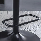Tabouret de bar pivotant et réglable en bois et cuir rouge élégant