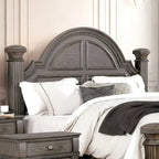 Ensemble de chambre à coucher Stroh traditionnel en bois, 3 pièces, avec lit à baldaquin et port USB, par Furniture of America