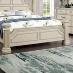 Ensemble de chambre à coucher Stroh traditionnel en bois, 3 pièces, avec lit à baldaquin et port USB, par Furniture of America