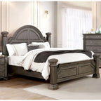 Ensemble de chambre à coucher Stroh traditionnel en bois, 3 pièces, avec lit à baldaquin et port USB, par Furniture of America