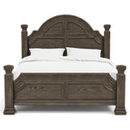 Ensemble de chambre à coucher Stroh traditionnel en bois, 3 pièces, avec lit à baldaquin et port USB, par Furniture of America
